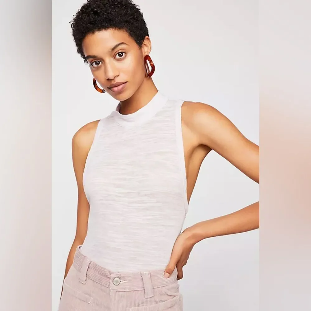 NEW Free People We The Free Brisbane Knit Racerback Tank Size M